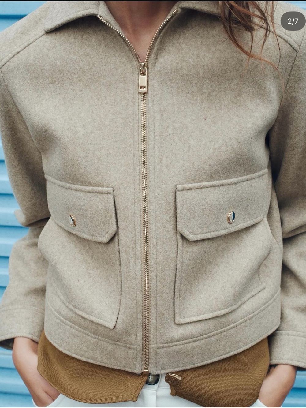 ZARA Soft Zippered Jacket - Size US S - Like New